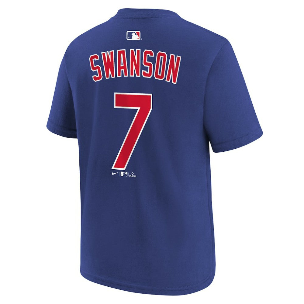 Dansby Swanson Chicago Cubs Youth Name & Number T-Shirt - Royal | Nike