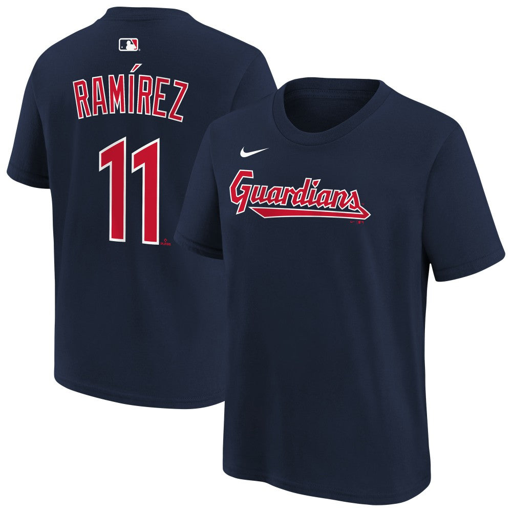 José Ramírez Cleveland Guardians Youth Name & Number T-Shirt - Navy | Nike