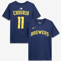 Jackson Chourio Milwaukee Brewers Youth Name & Number T-Shirt - Navy | Nike