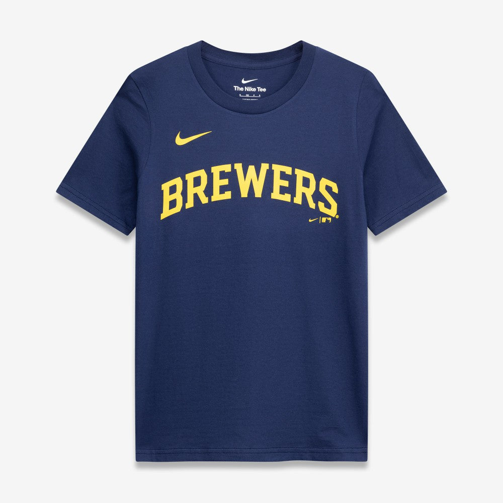 Jackson Chourio Milwaukee Brewers Youth Name & Number T-Shirt - Navy | Nike