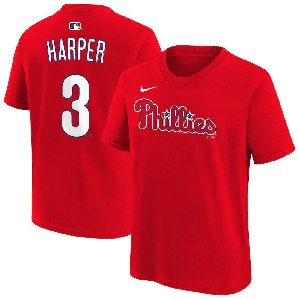 Bryce Harper Philadelphia Phillies Youth Name & Number T-Shirt - Red | Nike