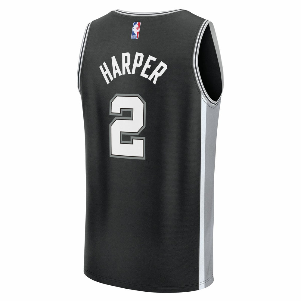 Dylan Harper San Antonio Spurs 2025 NBA Draft First Round Pick Fast Break Replica Jersey - Icon Edition - Black | Fanatics sale