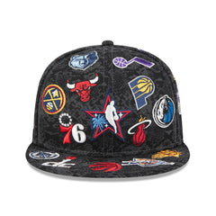 2026 NBA All-Star Game Allover Logos 59FIFTY Fitted Hat - Black | New Era on sale