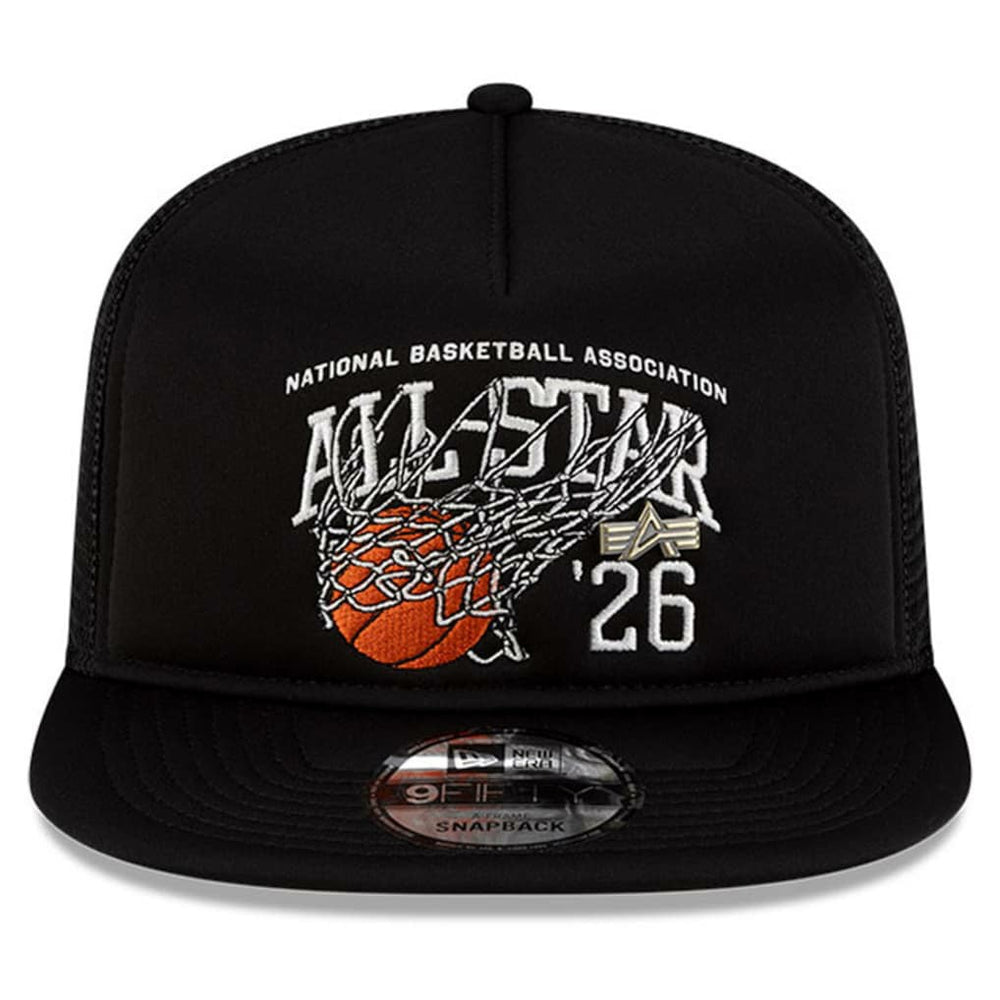 2026 NBA All-Star Game x Alpha Industries 9FIFTY Snapback Trucker Hat - Black | New Era shop