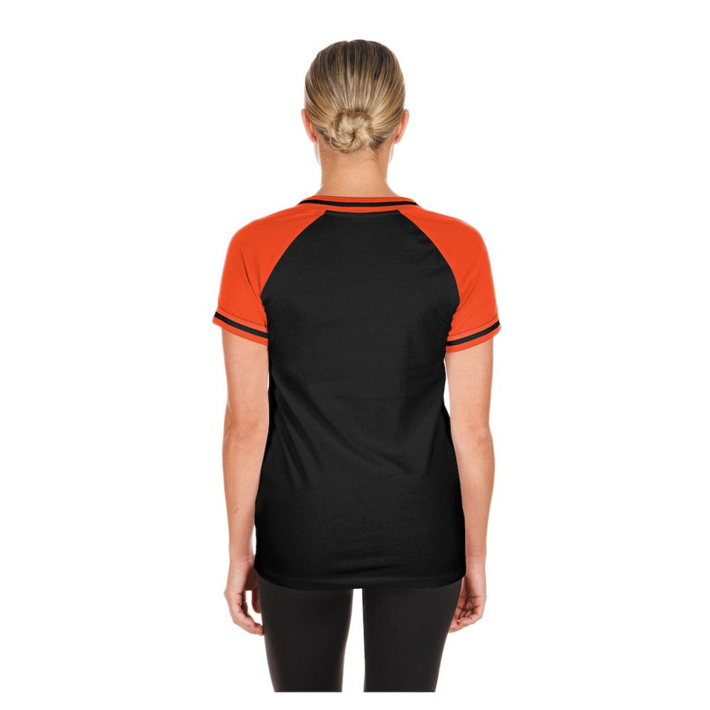 San Francisco Giants Women's Gameday V-Neck T-Shirt - Black | New Era