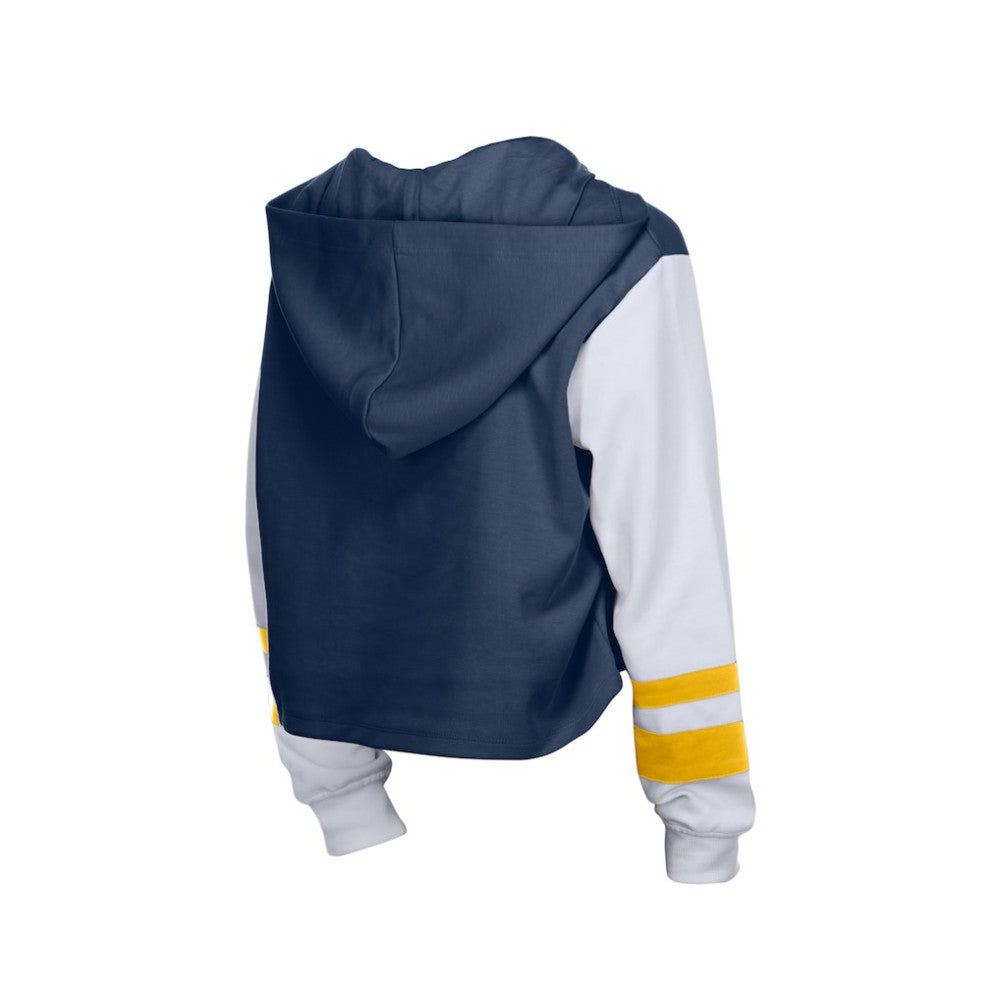 Milwaukee Brewers Women's Boxy Lace-Up Hoodie - Navy | New Era