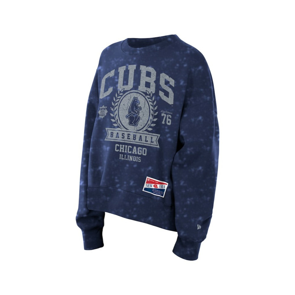 Chicago Cubs Women's Throwback Oversized Boxy Sweatshirt - Royal | New Era