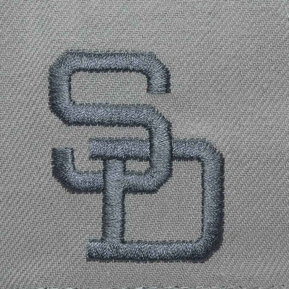 San Diego Padres Cooperstown Thunderstorm Head Coach Pro-Crown Adjustable Hat - Gray | Mitchell & Ness