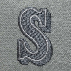 Seattle Mariners Cooperstown Thunderstorm Head Coach Pro-Crown Adjustable Hat - Gray | Mitchell & Ness