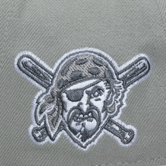 Pittsburgh Pirates Thunderstorm Head Coach Pro-Crown Adjustable Hat - Gray | Mitchell & Ness