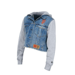 San Francisco Giants Women's Full-Snap Gameday Hybrid Hoodie - Denim | New Era