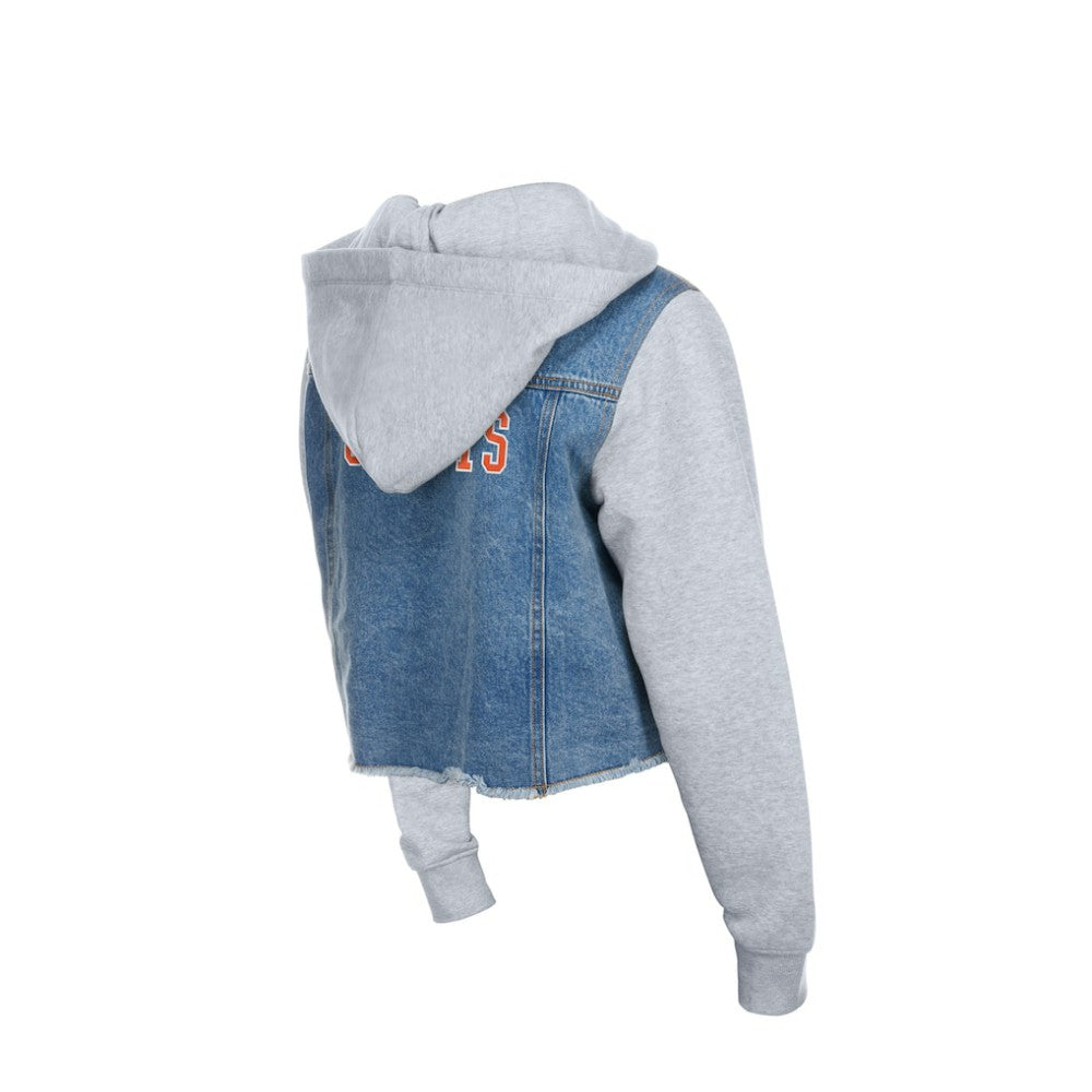 San Francisco Giants Women's Full-Snap Gameday Hybrid Hoodie - Denim | New Era