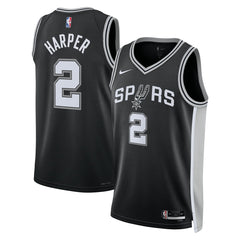 Dylan Harper San Antonio Spurs Unisex 2025 NBA Draft First Round Pick Swingman Jersey - Icon Edition - Black | Nike outlet