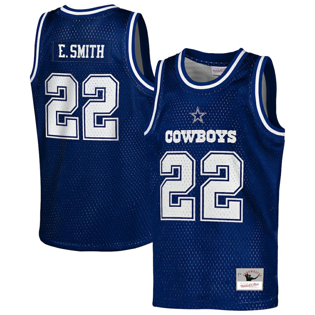 NFL Dallas Cowboys Emmitt Smith  Youth Retired Player NFL Basketball Fashion Jersey