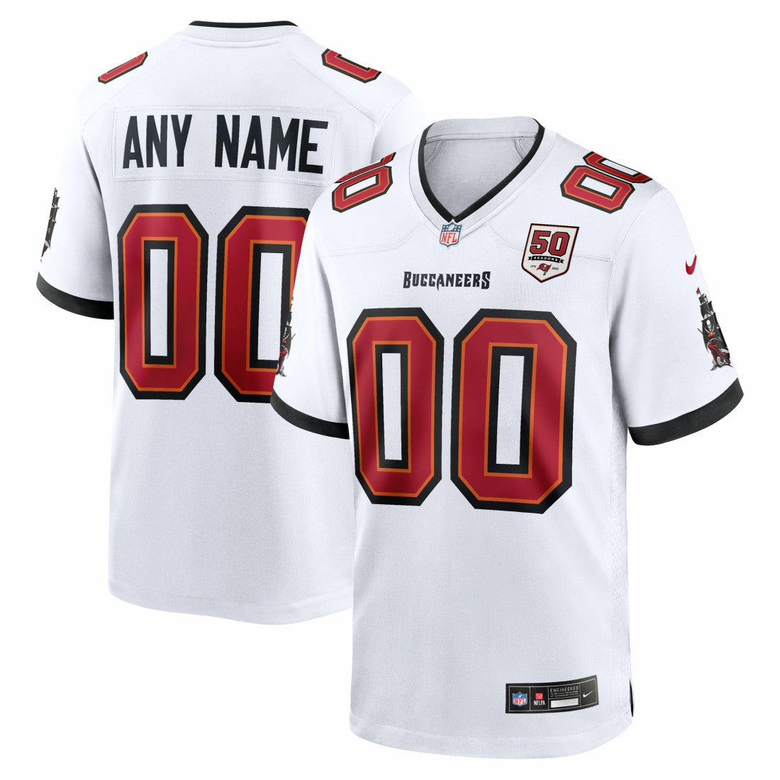 NFL Tampa Bay Buccaneers 50th Season Custom Game Jersey