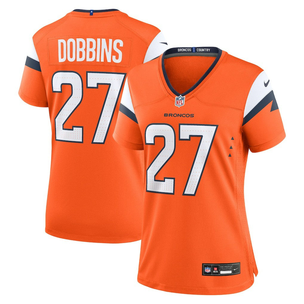NFL Denver Broncos J.K. Dobbins  Women's Team Game Jersey
