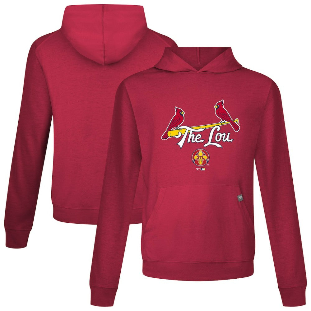 St. Louis Cardinals Levelwear City Connect Relay Back Splash Pullover Hoodie - Red