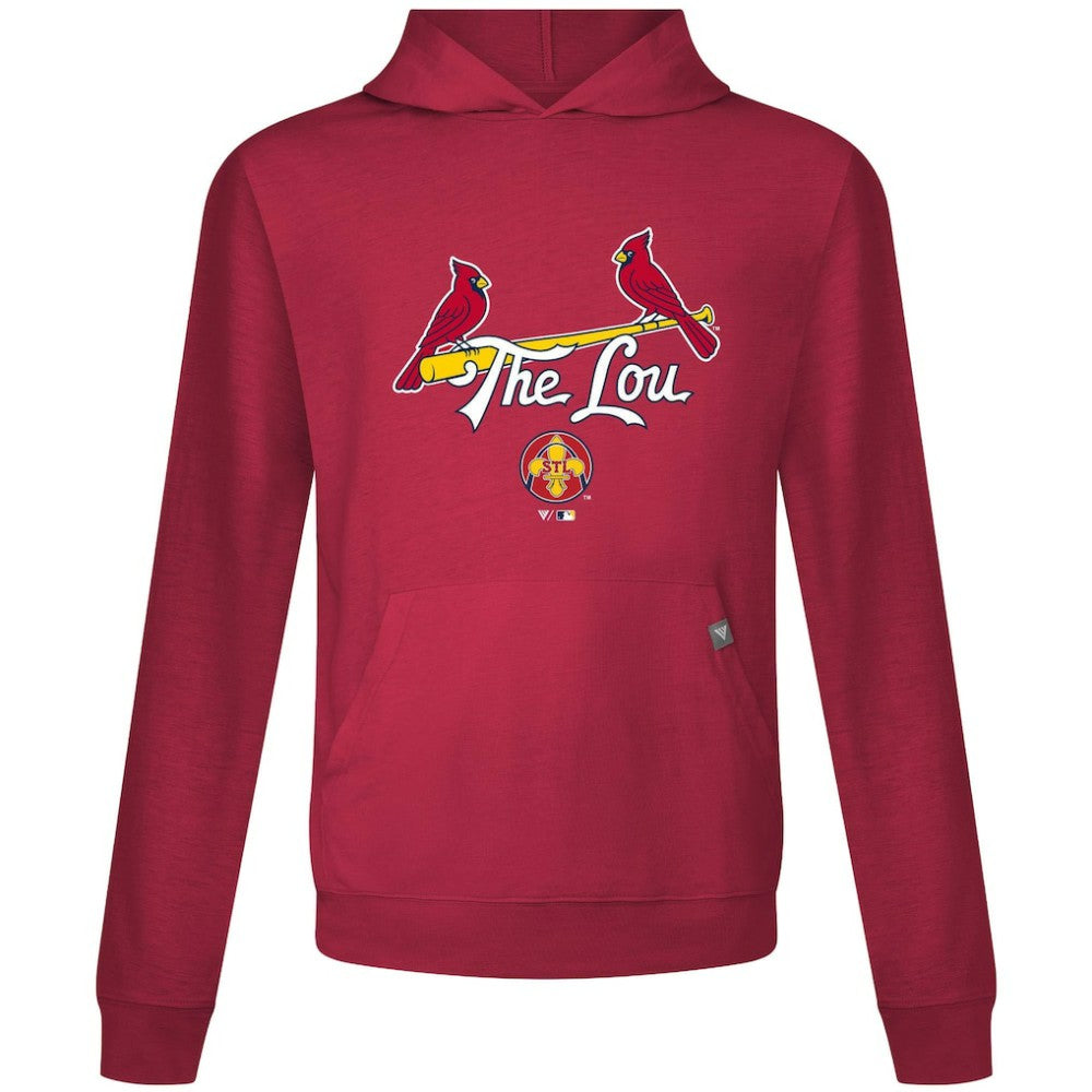 St. Louis Cardinals Levelwear City Connect Relay Back Splash Pullover Hoodie - Red