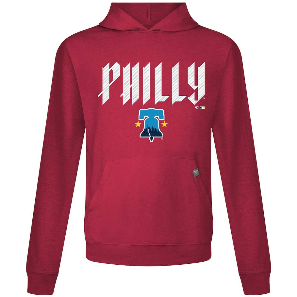 Philadelphia Phillies Levelwear City Connect Relay Back Splash Pullover Hoodie - Red