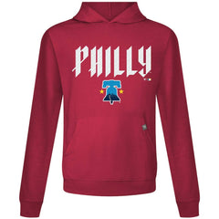 Philadelphia Phillies Levelwear City Connect Relay Back Splash Pullover Hoodie - Red