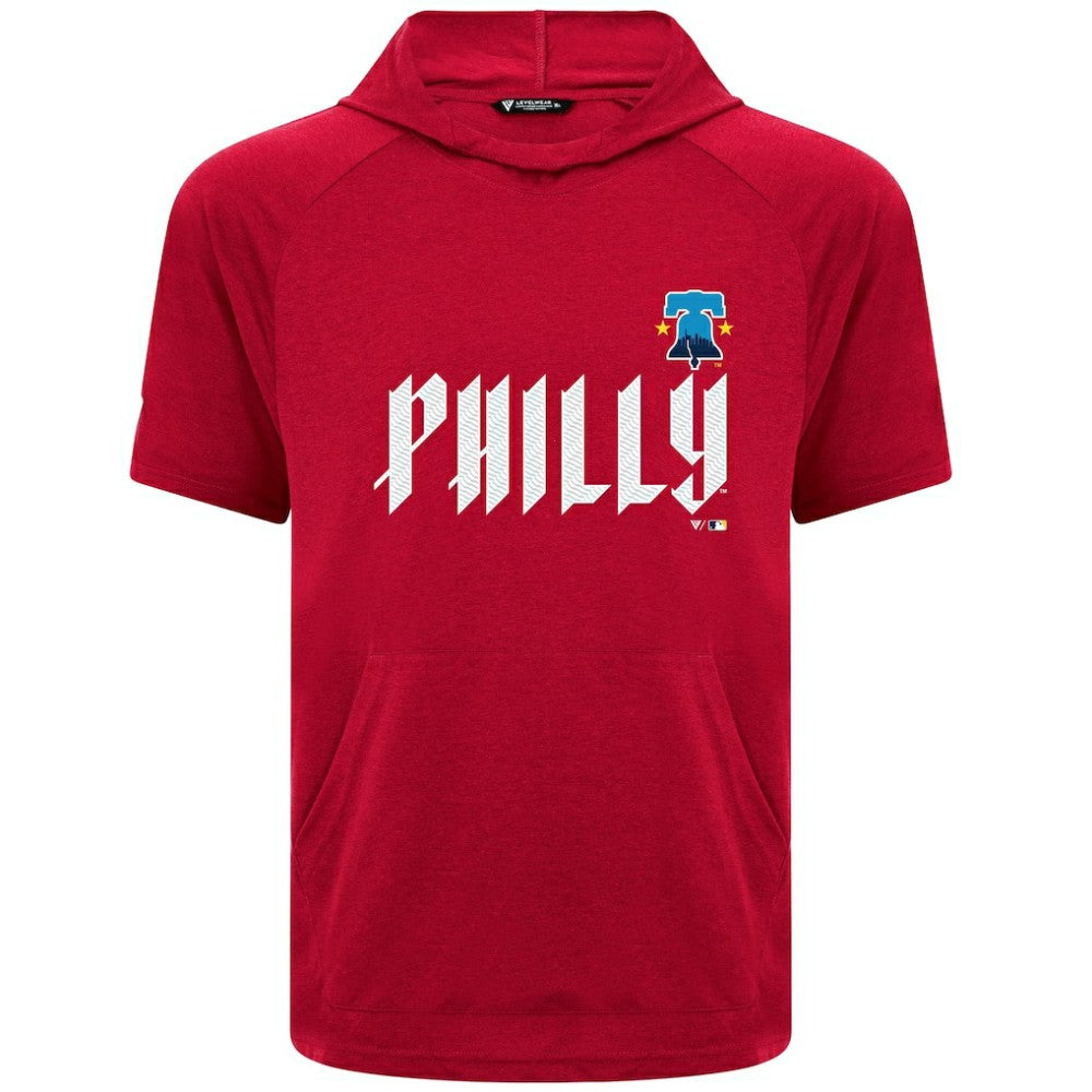 Philadelphia Phillies Levelwear City Connect Phase Core Logo Pullover Hoodie T-Shirt - Red