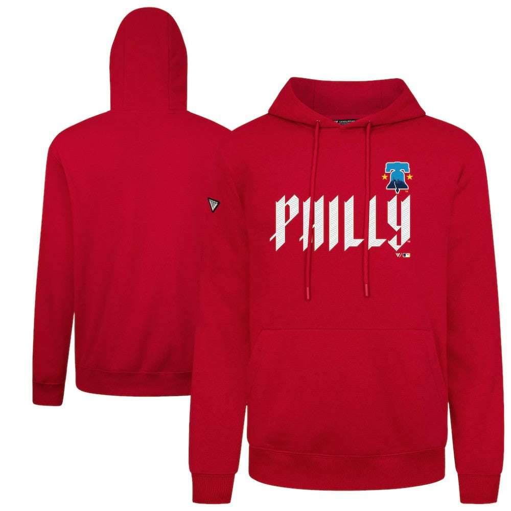 Philadelphia Phillies Levelwear City Connect Podium Core Logo Pullover Hoodie - Red