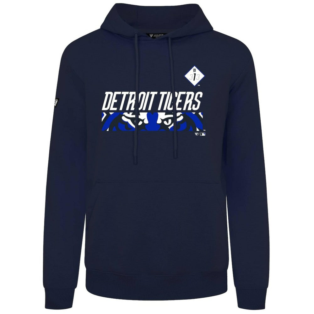 Detroit Tigers Levelwear City Connect Podium Core Logo Pullover Hoodie - Navy