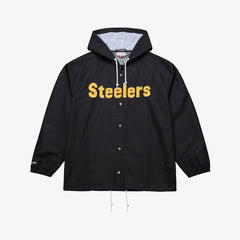 NFL Pittsburgh Steelers Coaches Full-Snap Hooded Windbreaker Jacket