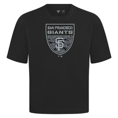 San Francisco Giants Levelwear Oversized Luxe Signature Knit Buckler T-Shirt - Black