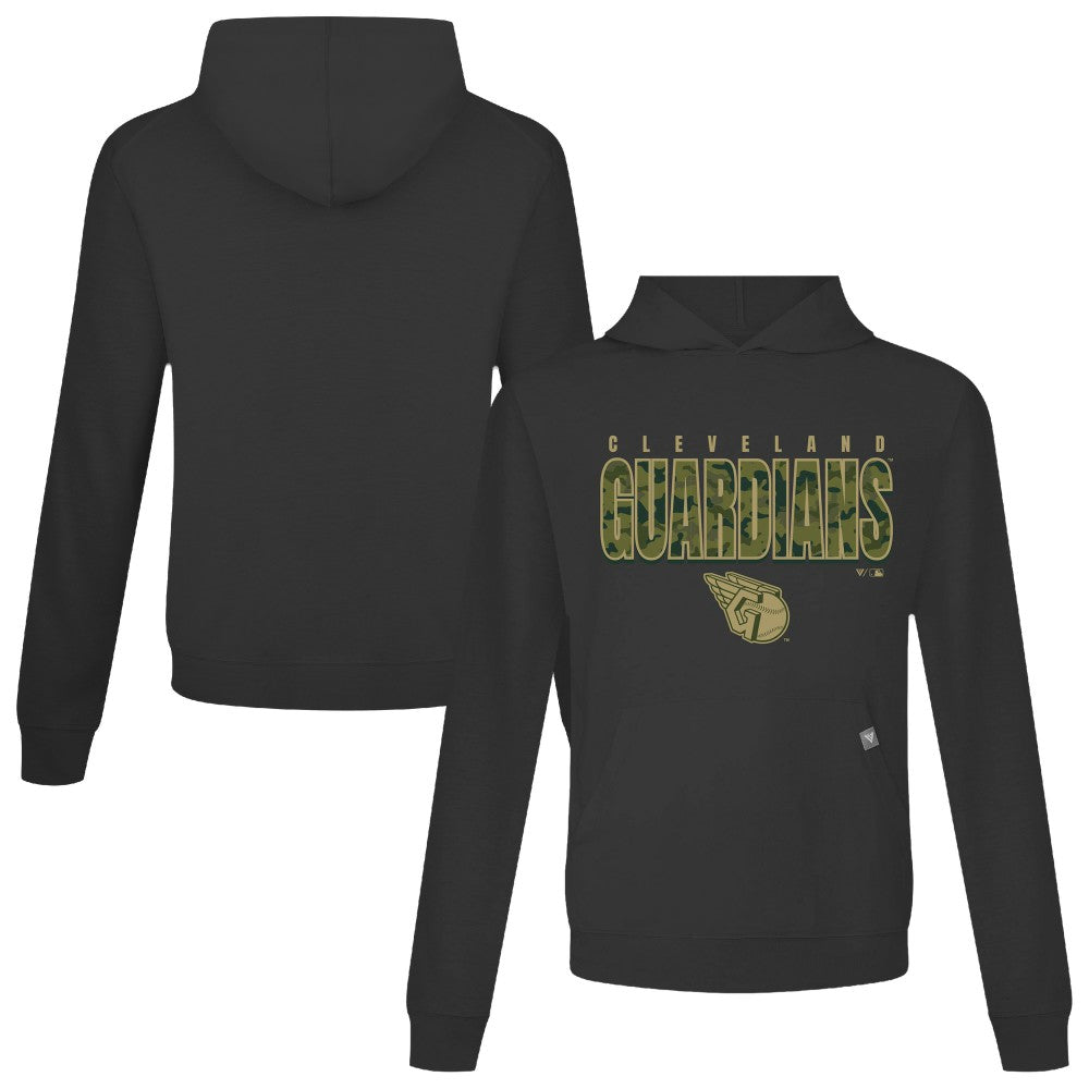 Cleveland Guardians Levelwear Relay Protect Pullover Hoodie - Black