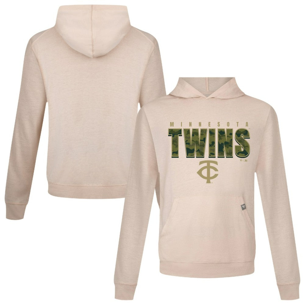 Minnesota Twins Levelwear Relay Protect Pullover Hoodie - Khaki