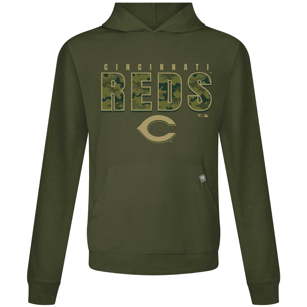 Cincinnati Reds Levelwear Relay Protect Pullover Hoodie - Green