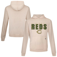 Cincinnati Reds Levelwear Relay Protect Pullover Hoodie - Khaki