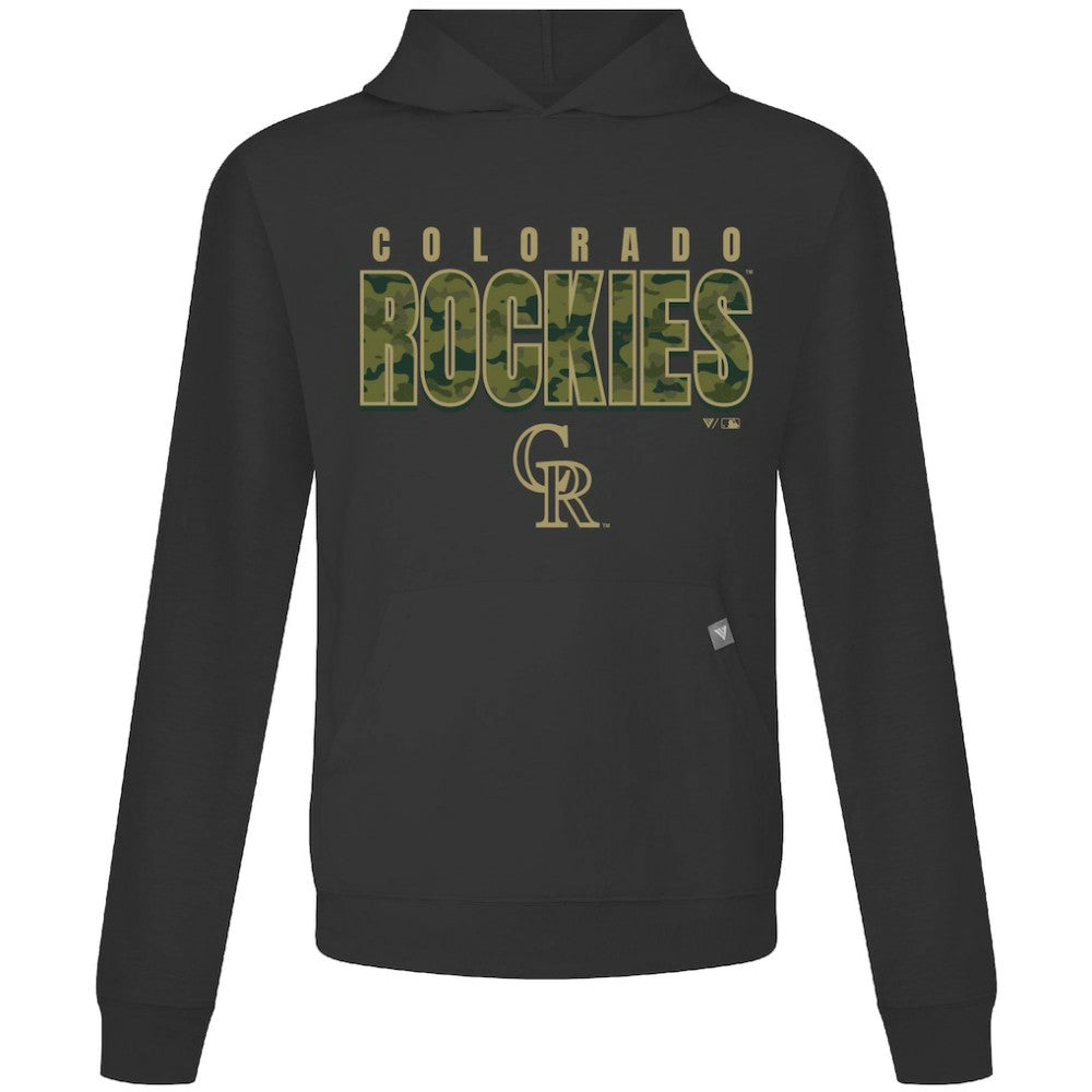 Colorado Rockies Levelwear Relay Protect Pullover Hoodie - Black