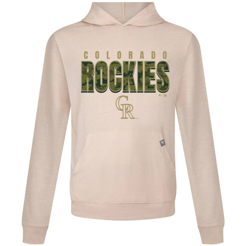 Colorado Rockies Levelwear Relay Protect Pullover Hoodie - Khaki