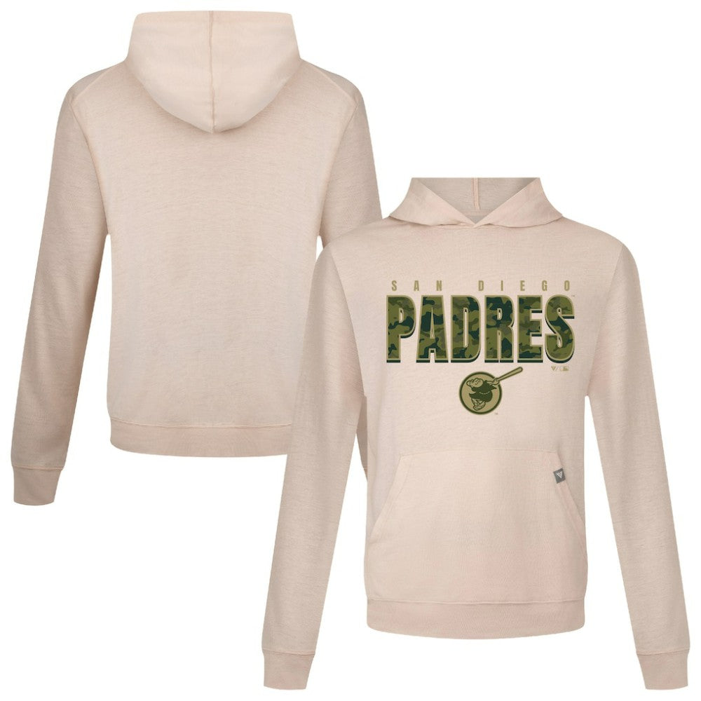 San Diego Padres Levelwear Relay Protect Pullover Hoodie - Khaki