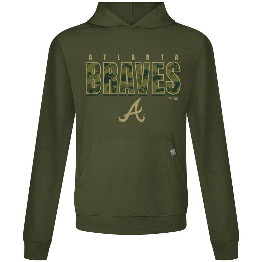 Atlanta Braves Levelwear Relay Protect Pullover Hoodie - Green