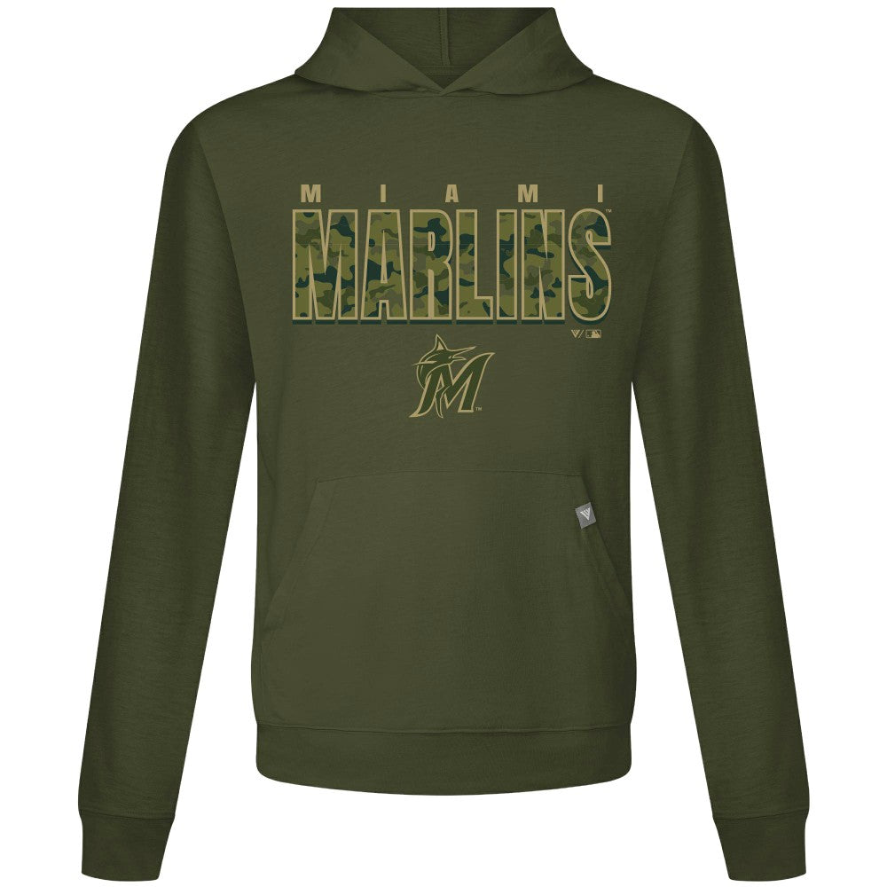 Miami Marlins Levelwear Relay Protect Pullover Hoodie - Green