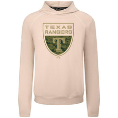 Texas Rangers Levelwear Mandate Buckler Tri-Blend Pullover Hoodie - Khaki