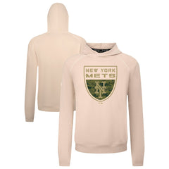 New York Mets Levelwear Mandate Buckler Tri-Blend Pullover Hoodie - Khaki