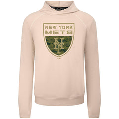 New York Mets Levelwear Mandate Buckler Tri-Blend Pullover Hoodie - Khaki