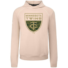 Minnesota Twins Levelwear Mandate Buckler Tri-Blend Pullover Hoodie - Khaki