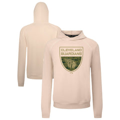 Cleveland Guardians Levelwear Mandate Buckler Tri-Blend Pullover Hoodie - Khaki
