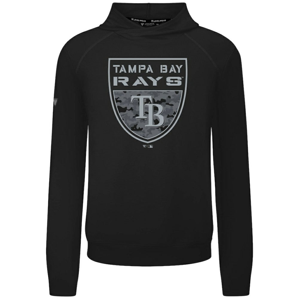 Tampa Bay Rays Levelwear Mandate Buckler Tri-Blend Pullover Hoodie - Black