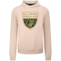 Baltimore Orioles Levelwear Mandate Buckler Tri-Blend Pullover Hoodie - Khaki