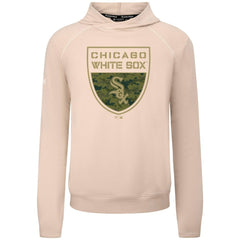 Chicago White Sox Levelwear Mandate Buckler Tri-Blend Pullover Hoodie - Khaki