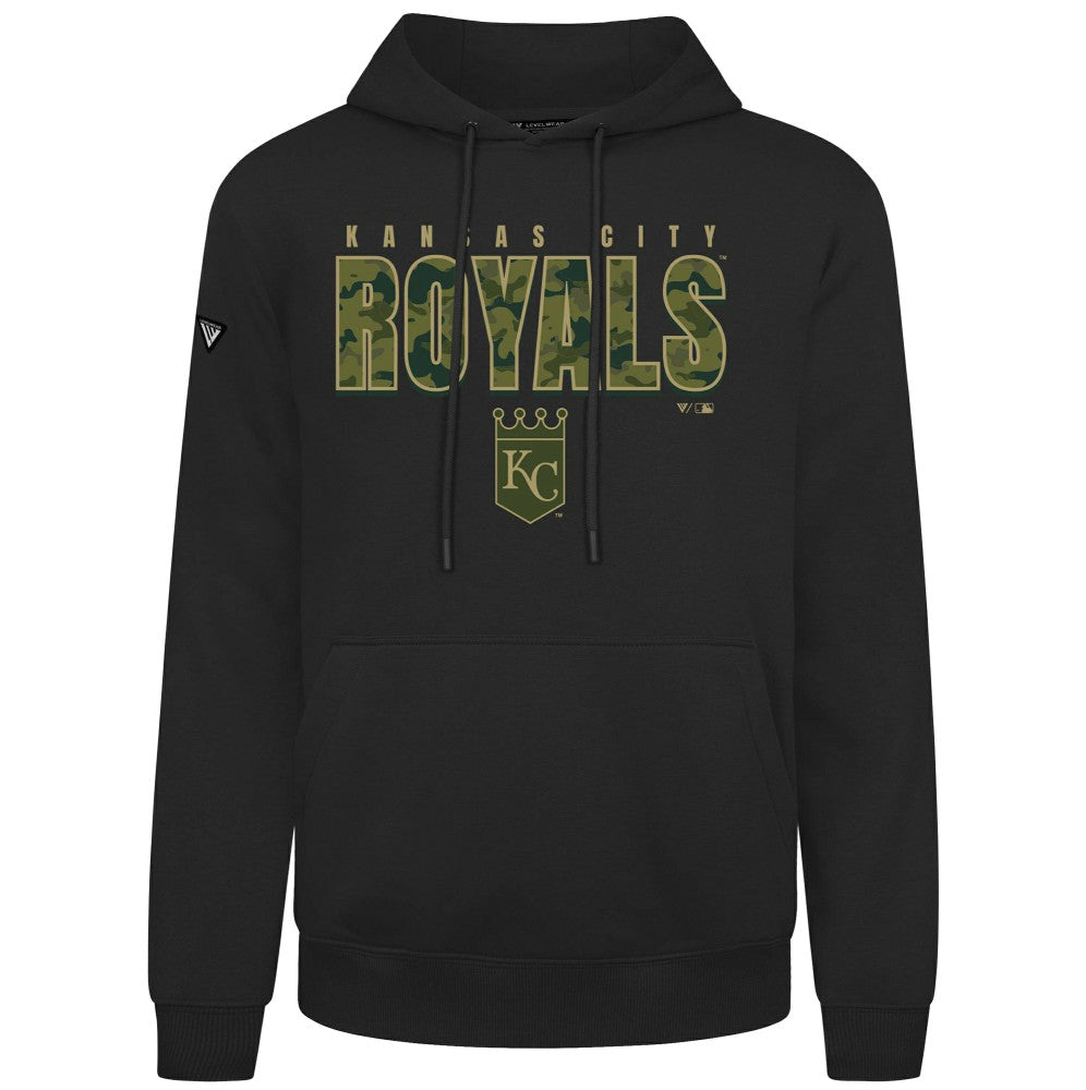 Kansas City Royals Levelwear Podium Protect Pullover Hoodie - Black