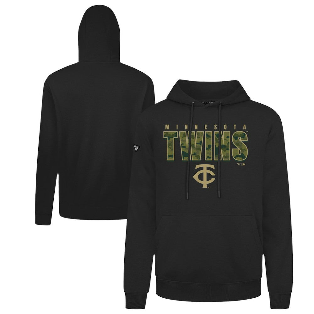Minnesota Twins Levelwear Podium Protect Pullover Hoodie - Black
