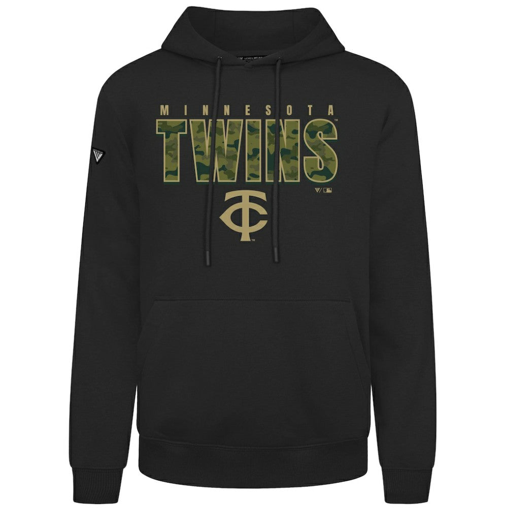 Minnesota Twins Levelwear Podium Protect Pullover Hoodie - Black