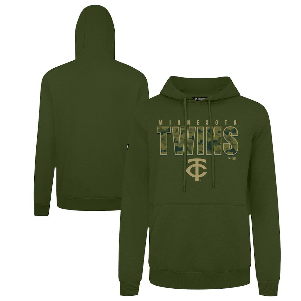 Minnesota Twins Levelwear Podium Protect Pullover Hoodie - Green